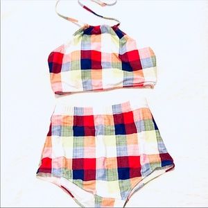 ModCloth vintage style high waist bikini L